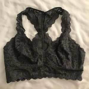 Grey racerback bralette